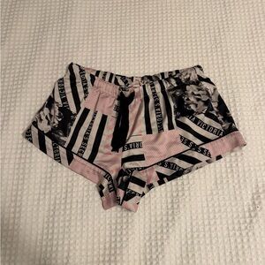Victoria Secret Striped Black and Pink Shorts